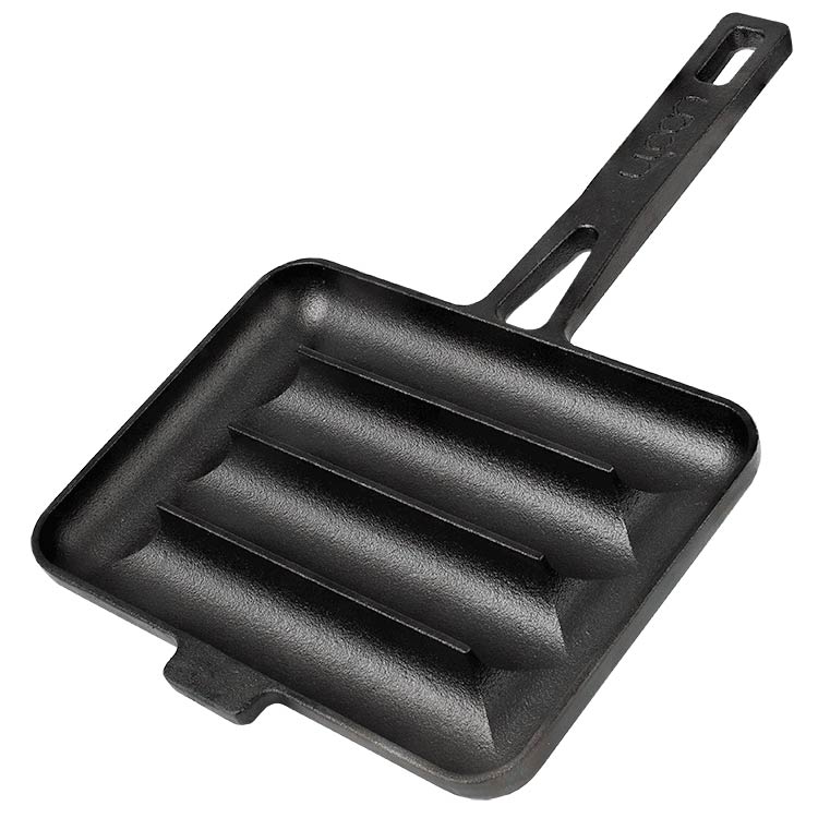 Cast Iron Sausage Pan Non-sticky Steak Frying Pan Portable Square
